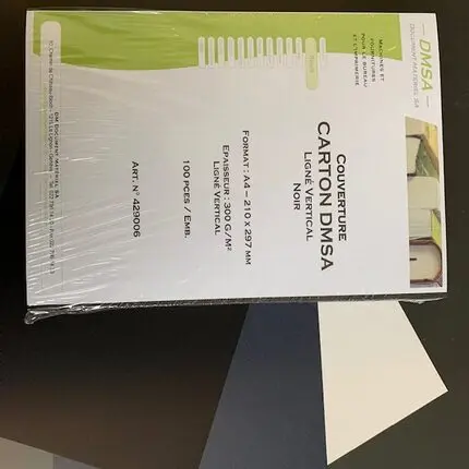 Carton DMSA 290g/m2 Ligné vertical A4