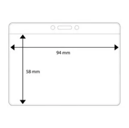 Pochette en plastique horizontale - Porte-badge