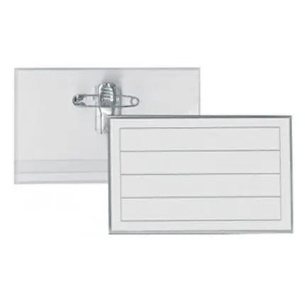 Porte Badge PVC transparent avec clip et épingle