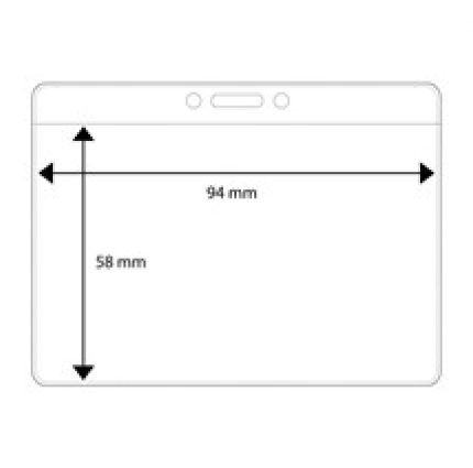Pochette en plastique horizontale - Porte-badge
