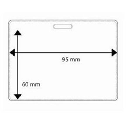 Pochette en plastique horizontale - Porte-badge