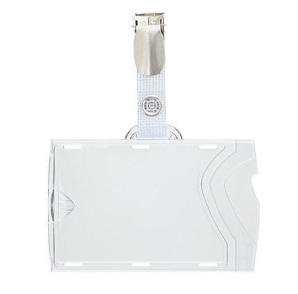 Porte-badge avec clip bretelle à lanière - Horizontal ou Vertical