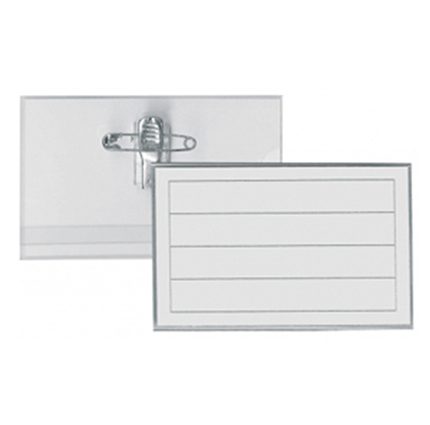 Porte Badge PVC transparent avec clip et épingle
