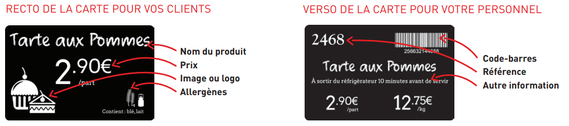 Affichage informations produits Edikio